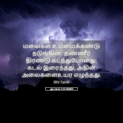 Picture 05 - ஆபகூக் 3:10 TAMIRV - மலைகள் - Bible Verse Picture