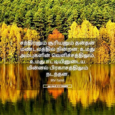 Picture 05 - ஆபகூக் 3:11 TAMIRV - சந்திரனும் - Bible Verse Picture