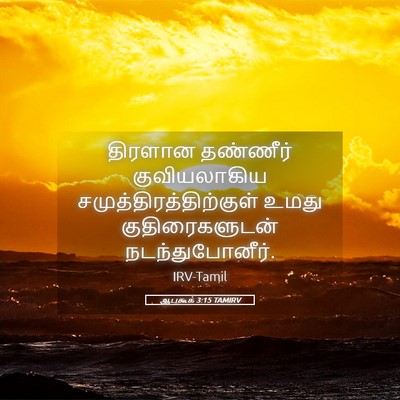 Picture 05 - ஆபகூக் 3:15 TAMIRV - திரளான தண்ணீர் - Bible Verse Picture