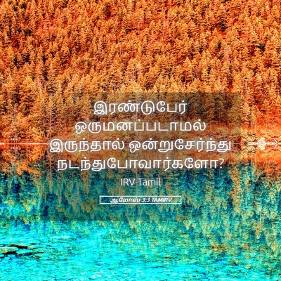 Picture 05 - ஆமோஸ் 3:3 TAMIRV - இரண்டுபேர் - Bible Verse Picture