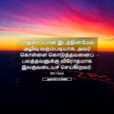 Picture 05 - ஆமோஸ் 5:9 TAMIRV - பாதுகாப்பான - Bible Verse Picture