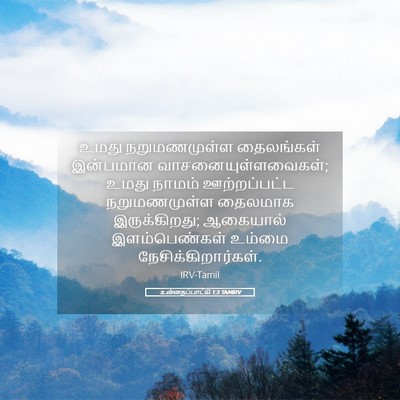 Picture 05 - உன்னதப்பாட்டு 1:3 TAMIRV - உமது நறுமணமுள்ள - Bible Verse Picture
