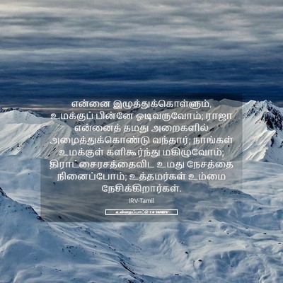 Picture 05 - உன்னதப்பாட்டு 1:4 TAMIRV - என்னை - Bible Verse Picture