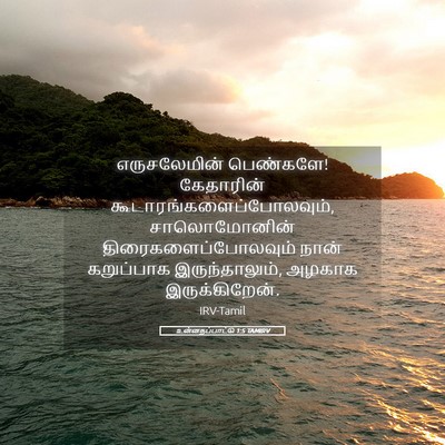 Picture 05 - உன்னதப்பாட்டு 1:5 TAMIRV - எருசலேமின் - Bible Verse Picture