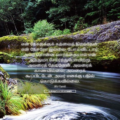 Picture 05 - உன்னதப்பாட்டு 5:6 TAMIRV - என் நேசருக்குக் - Bible Verse Picture