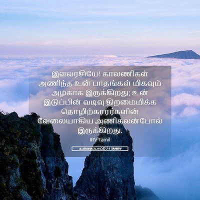 Picture 05 - உன்னதப்பாட்டு 7:1 TAMIRV - இளவரசியே! - Bible Verse Picture