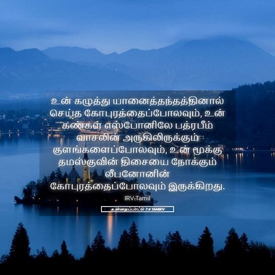 Picture 05 - உன்னதப்பாட்டு 7:4 TAMIRV - உன் கழுத்து - Bible Verse Picture