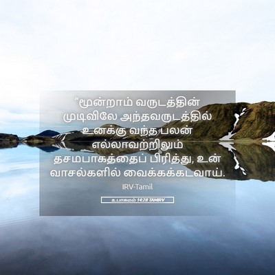 Picture 05 - உபாகமம் 14:28 TAMIRV - “மூன்றாம் - Bible Verse Picture