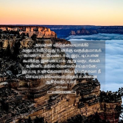 Picture 05 - உபாகமம் 15:18 TAMIRV - அவனை - Bible Verse Picture