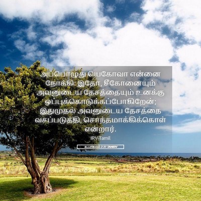 Picture 05 - உபாகமம் 2:31 TAMIRV - அப்பொழுது யெகோவா - Bible Verse Picture