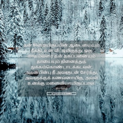 Picture 05 - உபாகமம் 21:13 TAMIRV - தன் - Bible Verse Picture