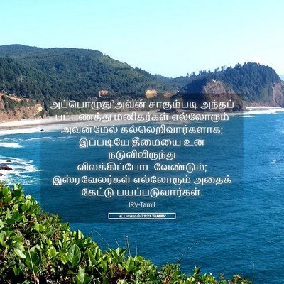 Picture 05 - உபாகமம் 21:21 TAMIRV - அப்பொழுது அவன் - Bible Verse Picture