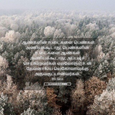 Picture 05 - உபாகமம் 22:5 TAMIRV - “ஆண்களின் உடைகளை - Bible Verse Picture