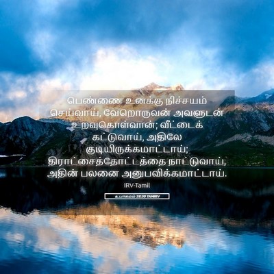 Picture 05 - உபாகமம் 28:30 TAMIRV - பெண்ணை உனக்கு - Bible Verse Picture