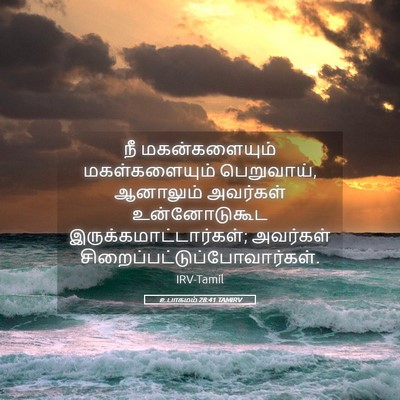 Picture 05 - உபாகமம் 28:41 TAMIRV - நீ மகன்களையும் - Bible Verse Picture