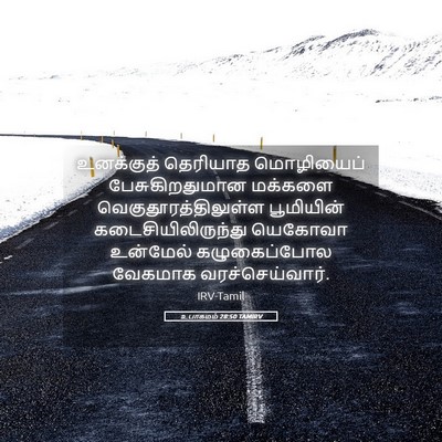 Picture 05 - உபாகமம் 28:50 TAMIRV - உனக்குத் தெரியாத - Bible Verse Picture