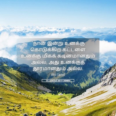 Picture 05 - உபாகமம் 30:11 TAMIRV - “நான் இன்று - Bible Verse Picture