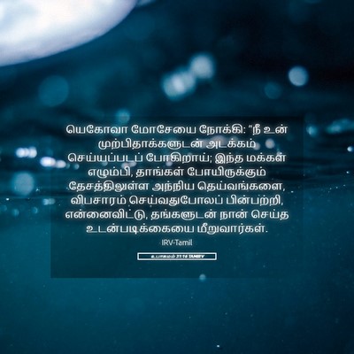 Picture 05 - உபாகமம் 31:16 TAMIRV - யெகோவா மோசேயை - Bible Verse Picture