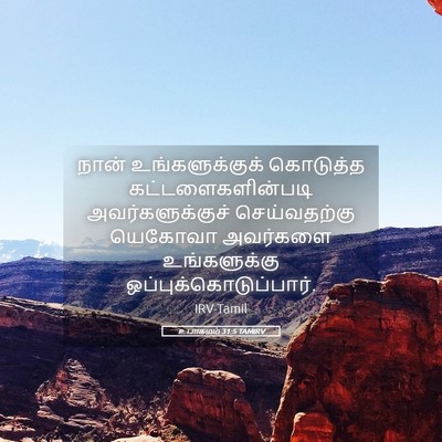 Picture 05 - உபாகமம் 31:5 TAMIRV - நான் உங்களுக்குக் - Bible Verse Picture