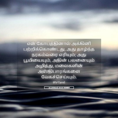 Picture 05 - உபாகமம் 32:22 TAMIRV - என் கோபத்தினால் - Bible Verse Picture