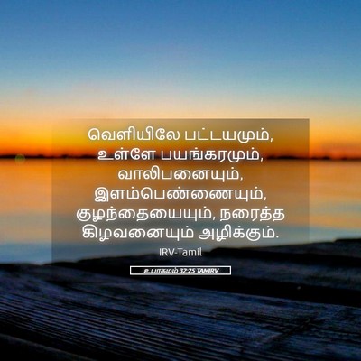 Picture 05 - உபாகமம் 32:25 TAMIRV - வெளியிலே - Bible Verse Picture