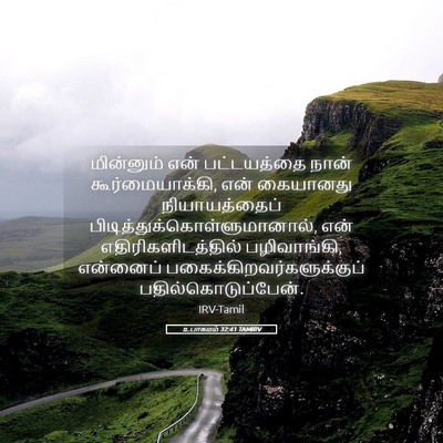 Picture 05 - உபாகமம் 32:41 TAMIRV - மின்னும் என் - Bible Verse Picture