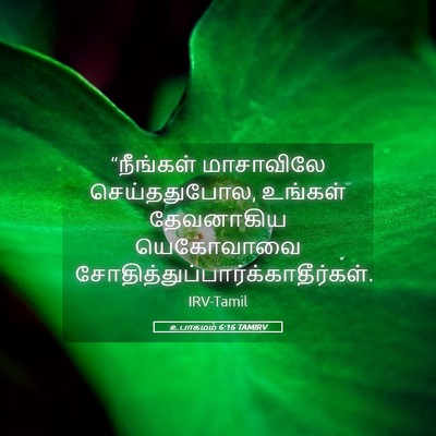 Picture 05 - உபாகமம் 6:16 TAMIRV - “நீங்கள் மாசாவிலே - Bible Verse Picture