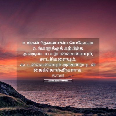 Picture 05 - உபாகமம் 6:17 TAMIRV - உங்கள் தேவனாகிய - Bible Verse Picture
