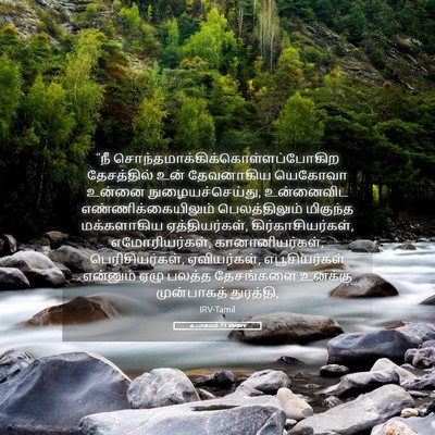 Picture 05 - உபாகமம் 7:1 TAMIRV - “நீ - Bible Verse Picture