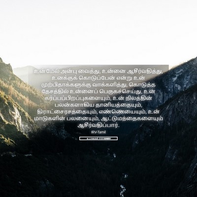 Picture 05 - உபாகமம் 7:13 TAMIRV - உன்மேல் அன்பு - Bible Verse Picture