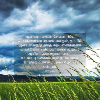 Picture 05 - உபாகமம் 7:9 TAMIRV - ஆகையால் உன் - Bible Verse Picture