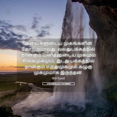 Picture 05 - எசேக்கியேல் 1:10 TAMIRV - அவைகளுடைய - Bible Verse Picture