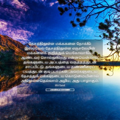 Picture 05 - எசேக்கியேல் 12:19 TAMIRV - தேசத்திலுள்ள - Bible Verse Picture