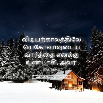 Picture 05 - எசேக்கியேல் 12:8 TAMIRV - விடியற்காலத்திலே - Bible Verse Picture