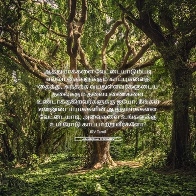 Picture 05 - எசேக்கியேல் 13:18 TAMIRV - ஆத்துமாக்களை - Bible Verse Picture