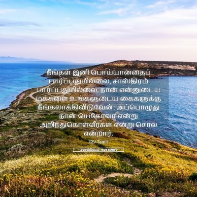 Picture 05 - எசேக்கியேல் 13:23 TAMIRV - நீங்கள் இனி - Bible Verse Picture