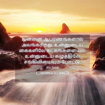 Picture 05 - எசேக்கியேல் 16:11 TAMIRV - உன்னை ஆபரணங்களால் - Bible Verse Picture