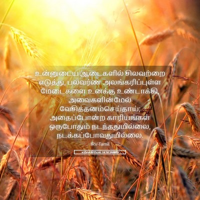 Picture 05 - எசேக்கியேல் 16:16 TAMIRV - உன்னுடைய ஆடைகளில் - Bible Verse Picture