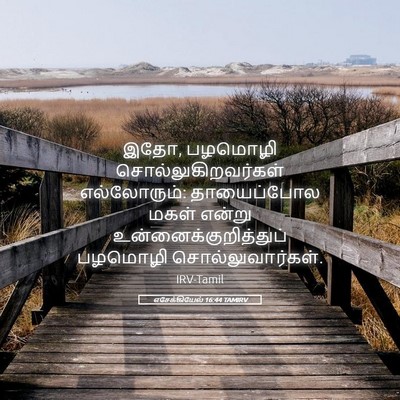 Picture 05 - எசேக்கியேல் 16:44 TAMIRV - இதோ, பழமொழி - Bible Verse Picture