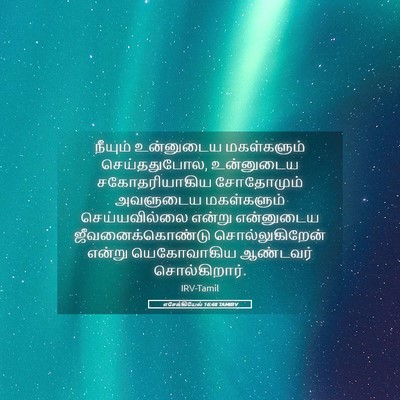 Picture 05 - எசேக்கியேல் 16:48 TAMIRV - நீயும் உன்னுடைய - Bible Verse Picture