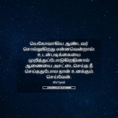 Picture 05 - எசேக்கியேல் 16:59 TAMIRV - யெகோவாகிய ஆண்டவர் - Bible Verse Picture