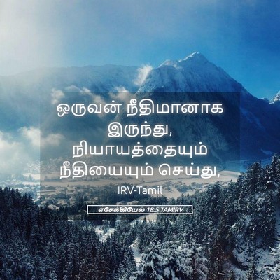 Picture 05 - எசேக்கியேல் 18:5 TAMIRV - ஒருவன் நீதிமானாக - Bible Verse Picture
