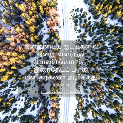 Picture 05 - எசேக்கியேல் 19:3 TAMIRV - தன்னுடைய - Bible Verse Picture