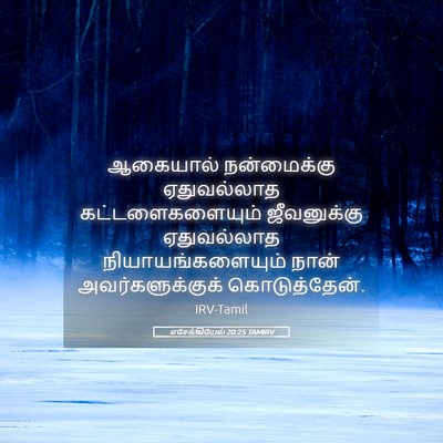 Picture 05 - எசேக்கியேல் 20:25 TAMIRV - ஆகையால் நன்மைக்கு - Bible Verse Picture