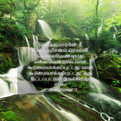Picture 05 - எசேக்கியேல் 21:9 TAMIRV - மனிதகுமாரனே, நீ - Bible Verse Picture