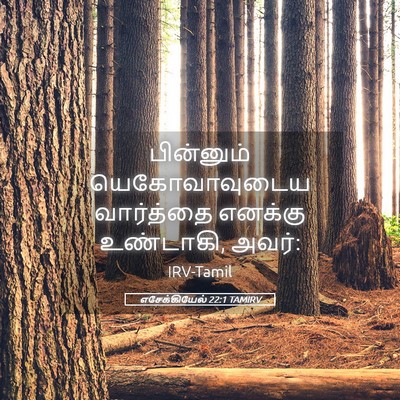 Picture 05 - எசேக்கியேல் 22:1 TAMIRV - பின்னும் - Bible Verse Picture