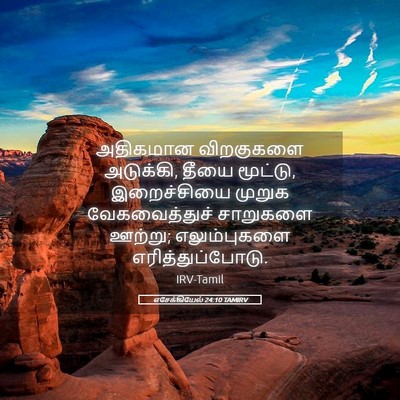 Picture 05 - எசேக்கியேல் 24:10 TAMIRV - அதிகமான விறகுகளை - Bible Verse Picture