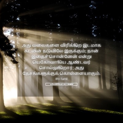 Picture 05 - எசேக்கியேல் 26:5 TAMIRV - அது வலைகளை - Bible Verse Picture