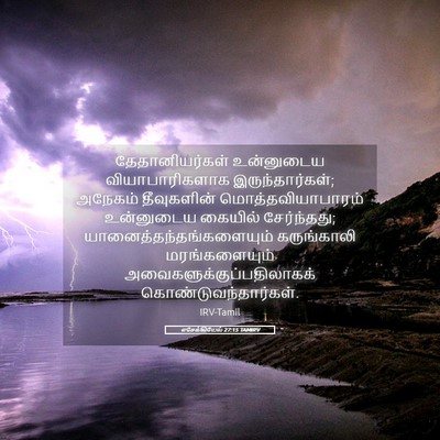 Picture 05 - எசேக்கியேல் 27:15 TAMIRV - தேதானியர்கள் - Bible Verse Picture