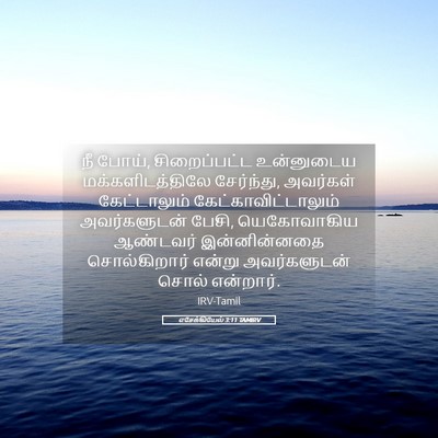 Picture 05 - எசேக்கியேல் 3:11 TAMIRV - நீ போய், - Bible Verse Picture